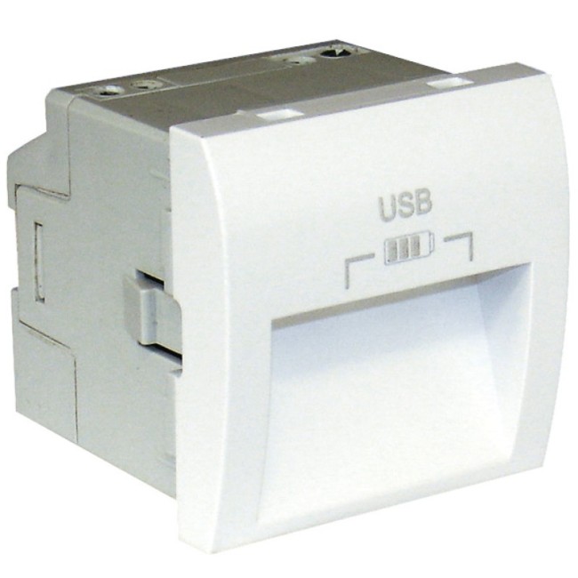 Розетка Efapel Quadro 45 USB двойная 20° 45384 SBR