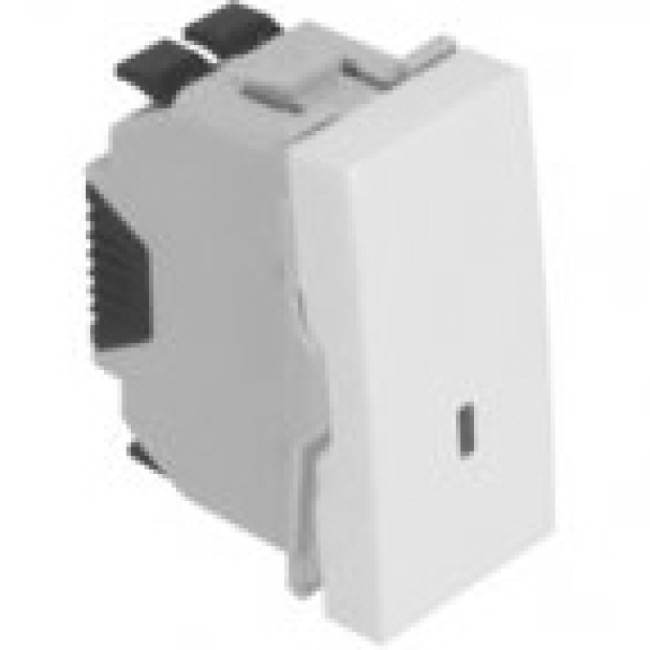 Одноклавишный выключатель с подсветкой Efapel Quadro 45 45015 SBR