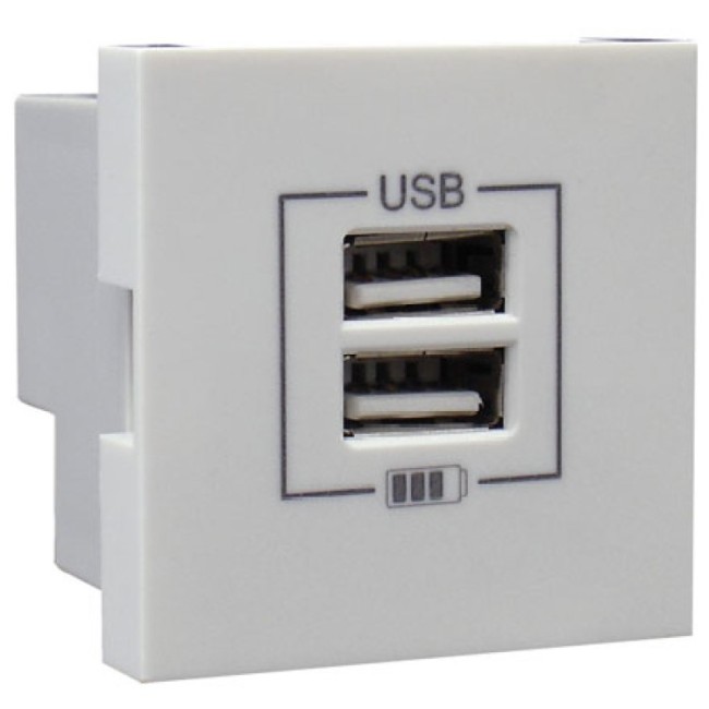 Розетка Efapel Quadro 45 USB двойная 45439 SBR