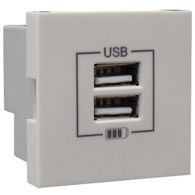 Розетка Efapel Quadro 45 USB двойная 45439 SGE