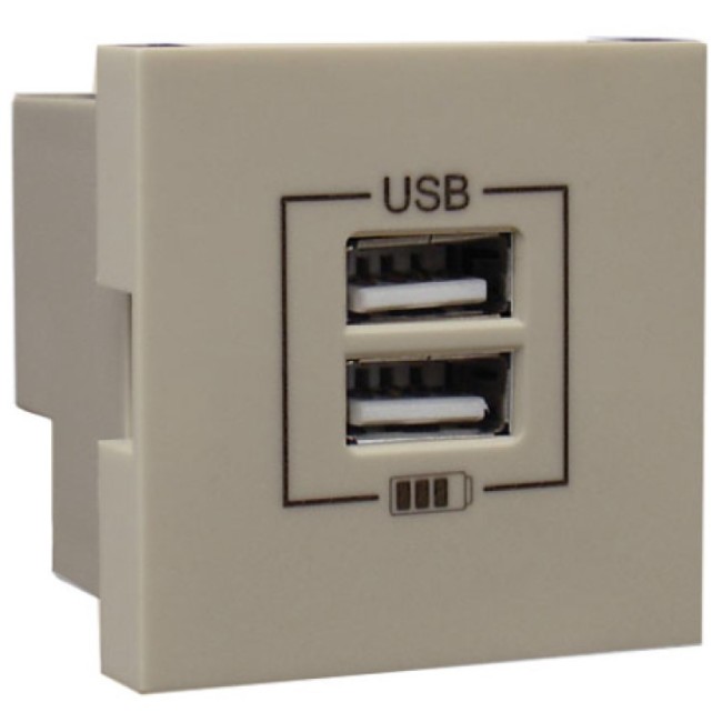 Розетка Efapel Quadro 45 USB двойная 45439 SPE
