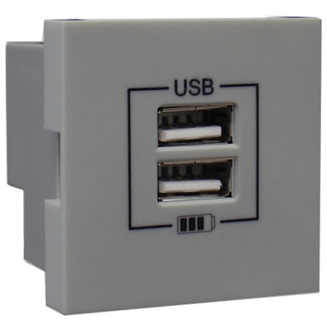 Розетка Efapel Quadro 45 USB двойная 45439 SAL