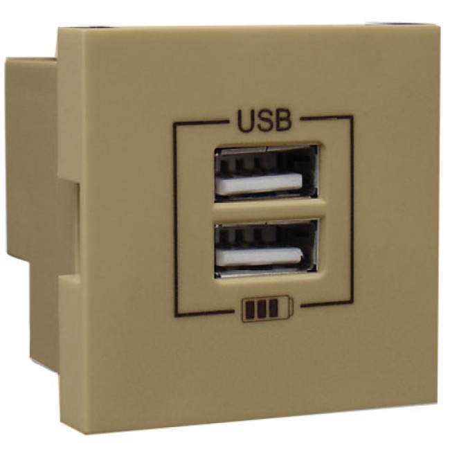 Розетка Efapel Quadro 45 USB двойная 45439 SDU